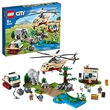 LEGO 60302 City Wildlife Tierrettungseinsatz Tierarzt Spielzeug ab 6 Jahren mit Hubschraub