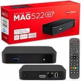 MAG 522w3 Infomir & HB-DIGITAL Original IPTV Set TOP Box Multimedia Player 4K Internet Receiver WLAN 2.4 & 5 GHz # UHD 2160p@60 FPS HDMI 2.1 # HEVC H.256 Unterstützung # ARM Cortex-A53 + HDMI Kab