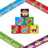 L + H WORLD 24x Klatscharmband Dino im Set | Schnapparmband für Kinder in Premium Qualität | Schnapparmbänder Dinosaurier ideal als Mitgebsel Mitbringsel Gastgeschenk zum Kindergeburtstag für Jung