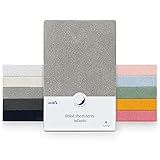 Laleni Frottee Spannbettlaken für Babybett Kinderbett - Spannbetttuch 70 x 140cm Oeko-Tex 100 Zertifiziert, Moonlight Grey - g