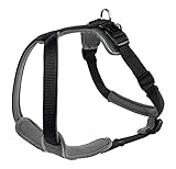 HUNTER NEOPREN Hundegeschirr, Nylon, gepolstert mit Neopren, für Sport und Freizeit, schwarz/grau, Nylon, Neopren, M-L (60-76)