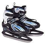 HEAD Boys ADJ. Schlittschuh Raptor Boy Junior 2018/19-Größe 36 bis 41, verstellbar, bequemer Innenschuh, stabiles Chassis, schwarz/blau, 36-41