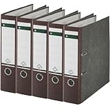 5er Pack Leitz 1080 Qualitäts-Ordner breit, mit patentierter 180º-Präzisionsmechanik (braun)