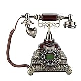 Weikeya Antiquität Telefon, mit Abs Englisch 19.*19.*27 cm/7.48.*7.48.*10.63in. Modisch Festnetz T