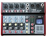 E-Lektron SE-6 Live Mischpult 4-Kanal Mixer + stereo USB/Bluetooth/Soundkarte, ink