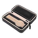 DAUERHAFT 2Grids Durable Portable Zipper Case Organizer Uhrenkasten Travel Watch Case mit weichem F