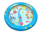 Musik für Kleine Meerestrommel Musikspielzeug für Kleinkinder und Babys ab 1 Jahr - 18 cm Durchmesser mit Fischapplikationen auch geeignet als Rassel, b