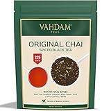 VAHDAM, Indiens Original Masala Chai Tee Lose (200+ Tassen) | 100% NATÜRLICHE ZUTATEN | Schwarzer Tee, Zimt, Kardamom, Nelken und schwarzer Pfeffer Braut Chai Latte | Altes indisches Hausrezept | 454g