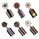 B Baosity 6 Pcs Militär Uniform Medaille Brosche Gothic Pin Unisex Anstecknadeln Geschenk