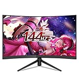 YUTAO Gebogener Gaming-Monitor - 31,5 Zoll, 16:9, VA, 144Hz, 1ms, 300cd/m^2,FreeSync, HDR, HDMI, VGA, DP,Anti-Flicker, Weniger B