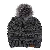 Niuyy Strickmütze für Damen Warm Wintermützen Strick-Mütze Feinstrick Mütze gefüttert Fleece Strick Beanie Wintermütze Slouch Strick Beanie Mütze Modemü