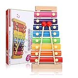 Comius Sharp Xylophon für Kinder Spielzeug Xylophon Mehrfarbig Holzspielzeug Musikinstrument mit Holzschlägeln für Kinderspielzeug, Geburtstag