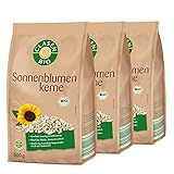 3x CLASEN BIO Sonnenblumenkerne, geschält, aus biologischem Anbau, vegan und glutenfrei - 500 g