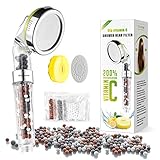 WinArrow Duschkopf Handbrause, Ionenfilter mit Vitamin C Mehrschicht Filtration Duschkopf Hochdruck und 80mm Mikroporöser Platte Wassersparend Duschbrause Kalk