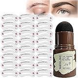 Augenbrauen Stempel Set, verstellbar, wasserdicht, Augenbrauenstempel, Formstempel mit Augenbrauen-Schablonen-Aufkleber, Make-up-Werkzeuge für F