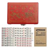 jojofuny 1 Set Portable Mahjong Set Chinese Mahjong Game Playthings Kit für H