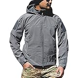 Goutui Wasserdichte Softshell-Kapuzenjacke Spectre Hoodie mit 7 Reißverschlusstaschen, warm, atmungsaktiv,