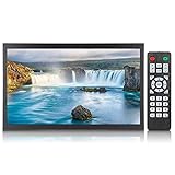 Zunate Tragbarer CCTV-Monitor, 17,3 Zoll 16:9 HD Touchscreen Embedded Display Vollmetall-Industriemonitor,Eingebettete und an der Wand Befestigte Installation,HDMI/VGA/AV/USB-Eingang,Für PC, TV,(EU)