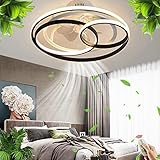 LED Deckenventilator Mit Beleuchtung 70W Unsichtbares Fan Modern Fan Deckenleuchte Einstellbar Schlafzimmer Deckenlampe Dimmbar Fernbedienung Leise Wohnzimmer Leuchte Kinderzimmer Ventilator Lamp