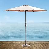 Sonnenschirm Tragbarer Sonnenschutz für den Außenbereich, Marktschirm für den Außenschirm Marktterrasse Garten-Rasentisch Sonnenschutz Eisenschirm UV-Schutz Garten Sonnenschirme(Color:Offwhite)