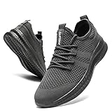 CAIQDM Schuhe Herren Laufschuhe Sneaker Outdoor Sportschuhe Turnschuhe männer Joggingschuhe atmungsaktiv Running Shoes Men Walking Schuhe Freizeitschuhe Fitness Schuhe Dunkelgrau 44 EU