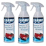 3x CARMO Teppich- und Polsterreiniger | Textilreiniger | Alcantarareiniger | Reinigungsschaum | Materialschonend und Fleckenfrei | 500