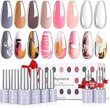 Skymore 8 Stück UV Farbgel Set, UV Nagellack UV Gel Nagelgel Set, UV Farben Nail Gel Polish für Nagel-Design, Nagel Kunst Farbgel Nagelgel, 8