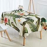 XXDD Tropische Pflanze Tischdecke Bananenblatt Muster Tischdecke Leinen Arbeitsplatte Mantel Abdeckung Tischdecke Abdeckung A5 135x200