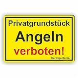 PRIVATGRUNDSTÜCK! Angeln verboten - SCHILD / D-022 (30x20cm Schild)