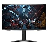 Lenovo G32qc-10 80 cm (31,5 Zoll) QHD Curved Gaming Monitor, 1440p, AMD FreeSync Premium, DisplayPort, HDMI, schmale Blenden, verstellbar, VESA-Halterung, 66A2GCCBUS