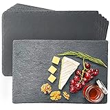 Schieferplatten 6er Set - Ideal zum Servieren 30x20 cm - Wiederverwendbares Servierp