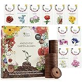 Garten Blumen Anzuchtset: 10 Sorten Premium Blumen Samen und 24 Kokos Quelltabletten für Garten und Balkon – Wildblumensamen Saatgut Balkon und Samen Garten – Blumensamen Balkon von OwnGrow