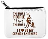 The More People I Meet The More I Love My German Shepherd Brown Dog Münzen Reißverschluss Geldbö