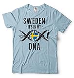 Silk Road Tees Männer Schweden T-Shirt Schwedische Patriot Heritage-T-Shirt XX-Large Hellb