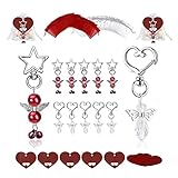 FURTIME Schutzengel Anhänger, 30 Stücke Gastgeschenke Taufe schutzengel schlüsselanhänger mit Organza Beutel Kraftpapier Engel Anhänger für Hochzeit Geburtstag Kommunion Tischdeko Party Mitbring