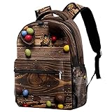 Bunte Kinderrucksack Unisex Kinder Rucksack für Grundschule Ostersüßigkeiten Schulranzen für Jungen Mädchen 29.4x20x40