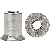 OPIOL QUALITY® Hülsenmuttern mit Senkkopf und Innensechskant (ISK) M10x20 DIN 763 (200 Meter) aus Edelstahl A4 V4A Hülsenmutter Senkkopf Mutter Distanzhülsen R