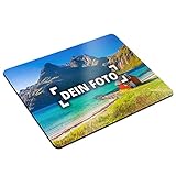 PhotoFancy® - Mousepad mit eigenem Foto bedrucken - Mauspad selbst gestalten (24 x 19 cm)