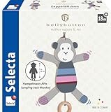 Selecta 64027 Hampelmann Affe, 26 cm, aus Holz, bellybutton by