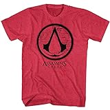 Assassin's Creed Odyssey Action Video Game Adult T-Shirt Circular Odyssey Graphic Tee, rot, Groß