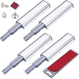 Push to Open Magnet Drucktüröffner Jiayi 4 Stück Schrank Türöffner Aluminium Schubladen Drucköffner Schranktür Tip On für Türen Möbel Drucktüröffner Stark Magnetschnäpper Druckschnapp