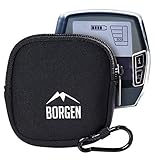 Borgen Neopren Tasche geeignet für Bosch Intuvia Display in schwarz - Hochwertige Displayschutz E-Bike Hülle - Schützt vor Kratzern und Stößen beim Transport und Reisen - Inkl Karabiner (Tasche)
