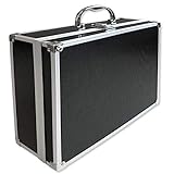 ECI® Aluminium Koffer Schwarz mit Würfelschaum Leer-Koffer Alukoffer Alu Box Werkzeugkoffer LxBxH 300 x 250 x105