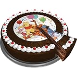 DECOCINO essbarer Zucker-Tortenaufleger WINNIE PUUH | Winnie the Pooh – Kuchendeko | Pooh-Tortendeko – Kindergeburtstag & Geburtstagsdeko mit Ferkel, Tigger & I