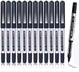 Tintenroller Stifte，GXR 0,5mm Gelstifte Gelschreiber glatter Kugelschreiber Schnell Trocknende Tinte für Journaling, Schreiben, Notieren & Skizzieren (Schwarz)