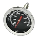 Onlyfire Edelstahl Grillthermometer bis 350°C/700°F, Thermometer für alle Holzkohlegrill, Grills, Ofen, Smoker, Räucherofen und Grillwagen, analog, Grillzubehör (Anzeige: Celsius und Fahrenheit)