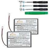 Pickle Power 1200mAh KCR1410 Akku für Sony PS4 Slim Pro Controller (3.5mm Schnittstelle), Kompatibel mit Dualshock 4, CUH-ZCT2, CUH-ZCT2E, CUH-ZCT2J mit Werkzeug