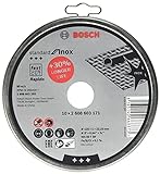 Bosch Professional 10 Stück Trennscheibe Standard für Inox Rapido WA 60 T BF (für Edelstahl, Ø 125 mm, gerade, Zubehör Winkelschleifer)