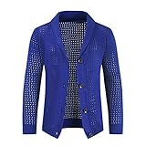 KXZD Herren Strickjacke Cardigan Mit V-Ausschnitt Feinstrick Männer Cardigan Grobstrick mit V-Ausschnitt Schalkragen Casual Top Fashion Elegante Spring and Autumn Herren Sweater Täglich Lässiges Top