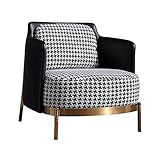 YKAMM Nordic Light Leder Einzelsofa Wohnzimmer Wohnzimmer Stoff Sofa Einzelstuhl Hochlehner Stuhl Tiger S